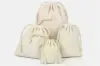 8W x 10L, Premium Cotton Drawstring Pouches
